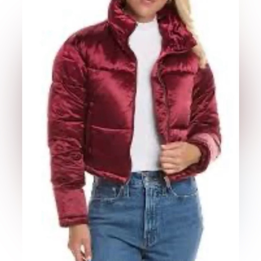 7 For All Mankind Cropped Puffer Jacket Women size XS - NWT